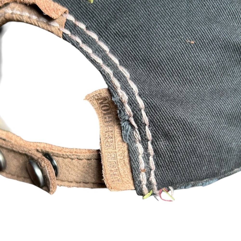RARE Vintage True Religion Distressed Plaid Trucker Hat Y2K Horseshoe OS - Picture 7 of 14